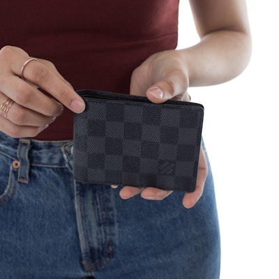 Louis Vuitton Wallet Slender Damier Graphite Gray/Black Shop Louis Vuitton Wallet Slender Damier Graphite Gray/Black
