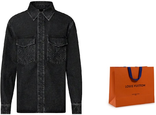 路易威登水洗徽标压纹牛仔夹克男士黑色 1AFAX1 Lookbook 路易威登水洗徽标压纹牛仔夹克男士黑色 1AFAX1