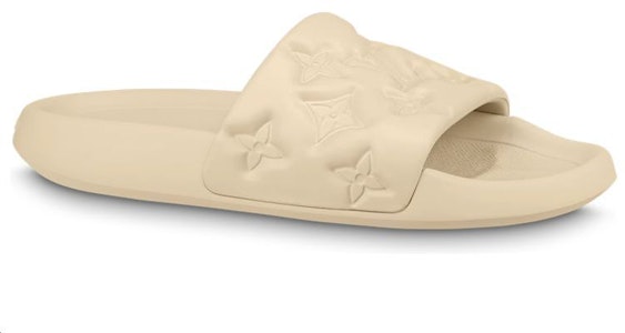 LOUIS VUITTON Waterfront 橡膠 一字平跟 時尚涼拖 男款 米色 Order LOUIS VUITTON Waterfront 橡膠 一字平跟 時尚涼拖 男款 米色