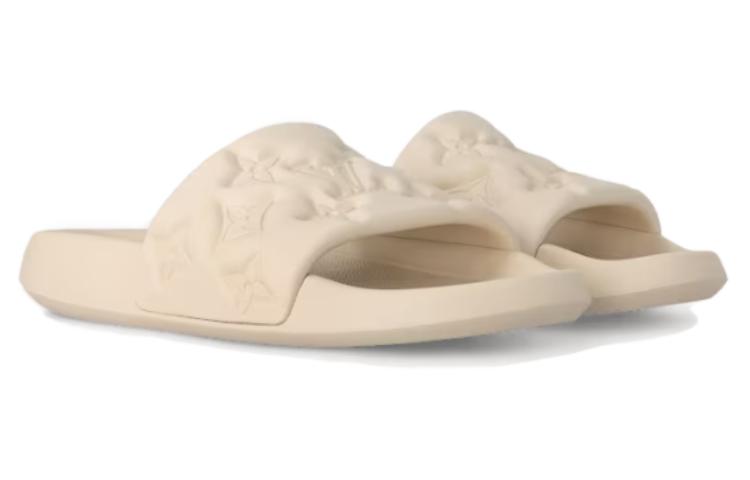 Lookbook 路易威登海滨一字拖'米色' 1ABMWE