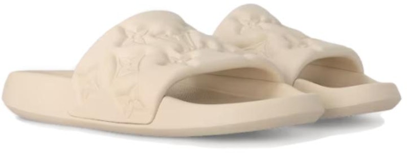 LOUIS VUITTON Waterfront 橡膠 一字平跟 時尚涼拖 男款 米色 Lookbook LOUIS VUITTON Waterfront 橡膠 一字平跟 時尚涼拖 男款 米色