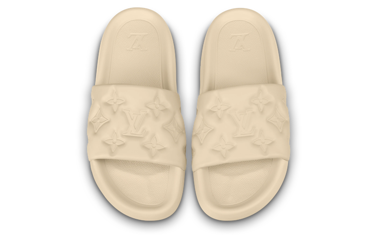 Shop 路易威登海滨一字拖'米色' 1ABMWE