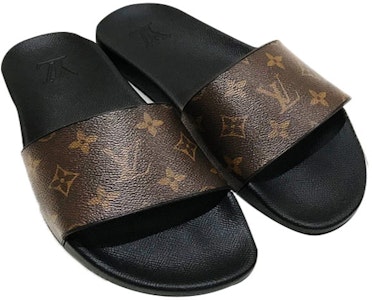 路易威登 (Louis Vuitton) Waterfront 橡膠露趾平底圓頭時尚拖鞋 男款 黑棕色 Shop 路易威登 (Louis Vuitton) Waterfront 橡膠露趾平底圓頭時尚拖鞋 男款 黑棕色