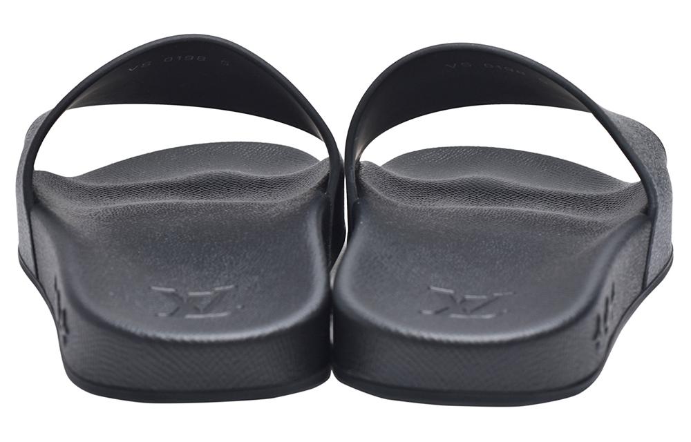 Shop 路易威登 Waterfront 橡膠 套腳平跟 時尚拖鞋 男款 黑色