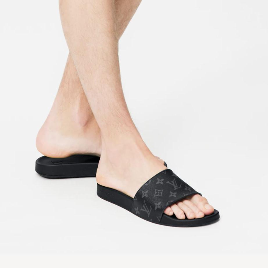 Purchase Louis Vuitton Waterfront Pantolette ''Schwarzes Monogramm'' 1A3PRW