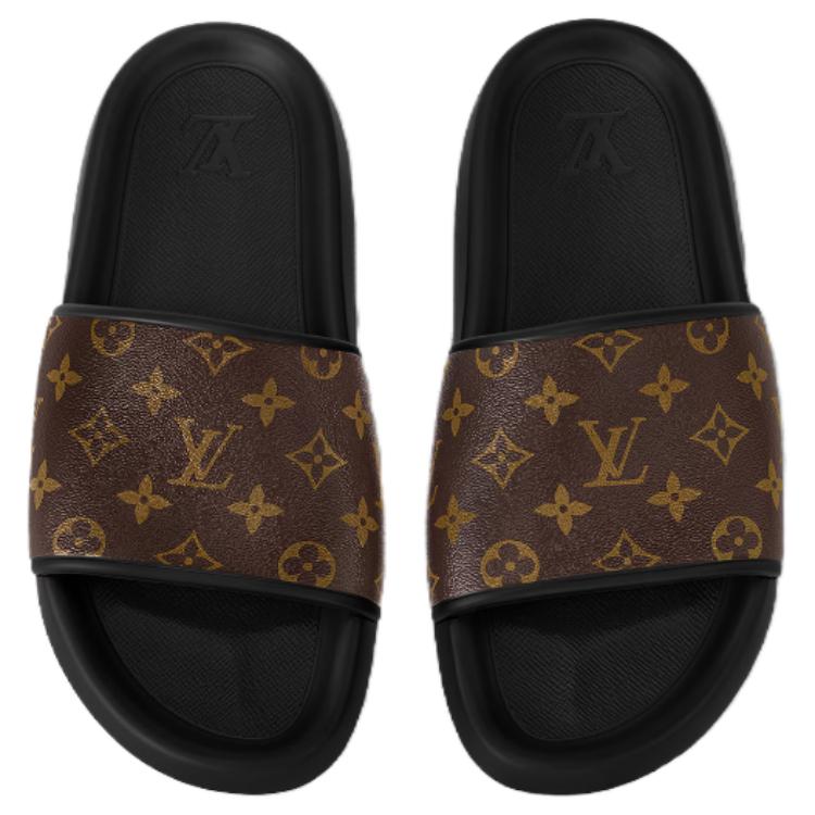 Purchase LOUIS VUITTON Waterfront 橡膠 舒適休閒 時尚拖鞋 男款 棕色