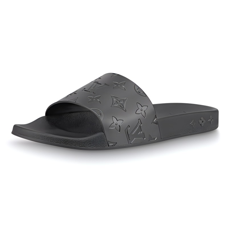 Louis Vuitton Waterfront Mule 'Embossed Leather Black' 1A8KE0