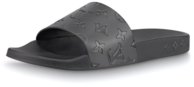 路易威登压纹皮革黑色水滨穆勒拖鞋 1A8KE0 Buy 路易威登压纹皮革黑色水滨穆勒拖鞋 1A8KE0