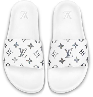 路易威登 Waterfront 虹彩橡胶圆头 時尚凉拖 男款 白色 Lookbook 路易威登 Waterfront 虹彩橡胶圆头 時尚凉拖 男款 白色