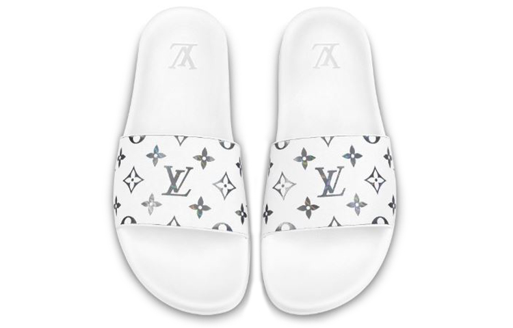 Lookbook 路易威登幻彩白拖鞋 1A7WH0