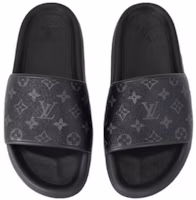 Purchase LOUIS VUITTON Waterfront 印花套穿帆布時尚拖鞋 男款 黑色
