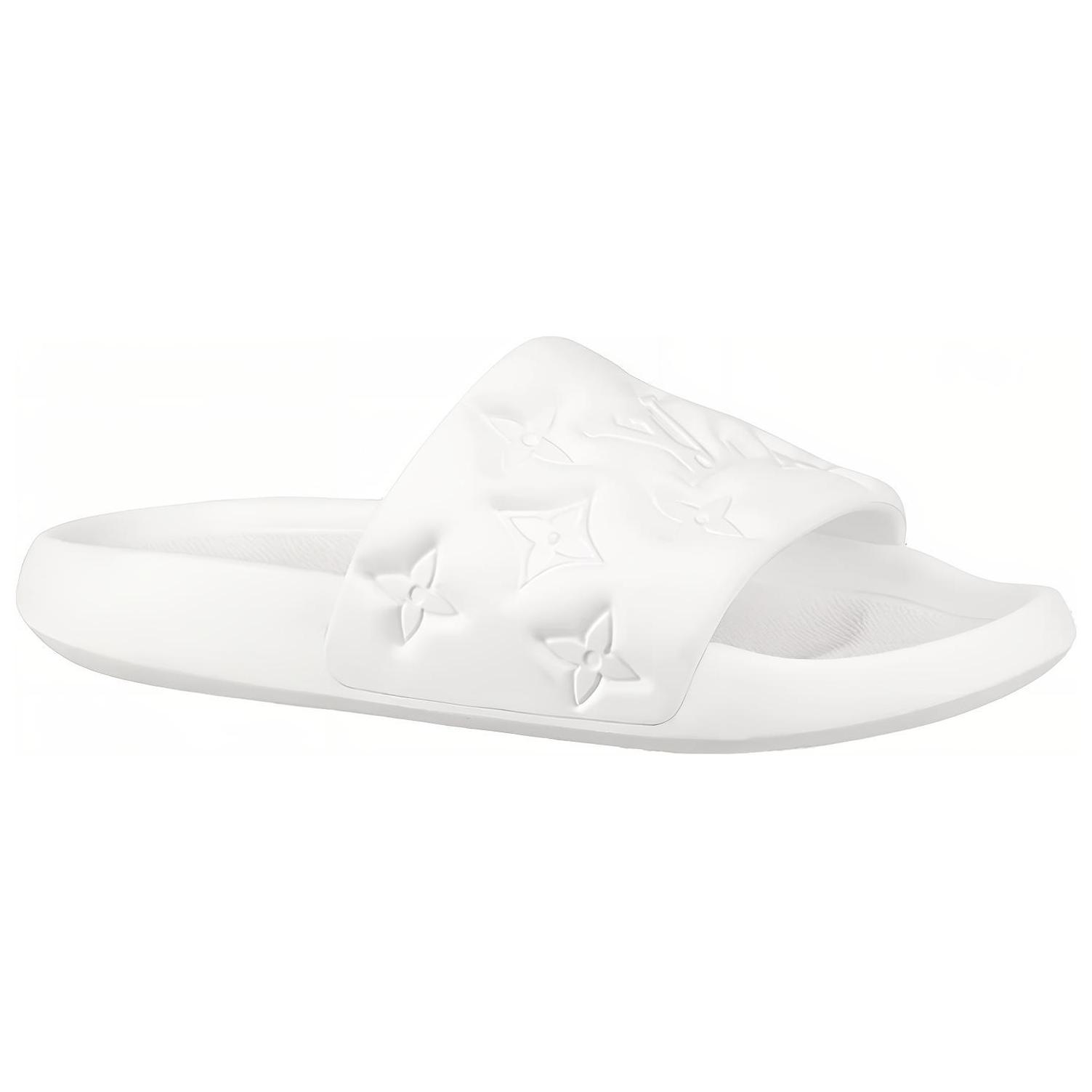 Lookbook 路易威登白色压纹Waterfront拖鞋 1A9FK3