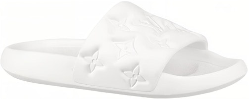 路易威登 Waterfront 橡膠壓紋露趾時尚男士拖鞋 白色 Lookbook 路易威登 Waterfront 橡膠壓紋露趾時尚男士拖鞋 白色