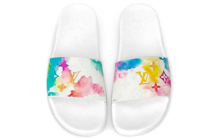 Lookbook Louis Vuitton Waterfront Slide 'White' 1A8SLR
