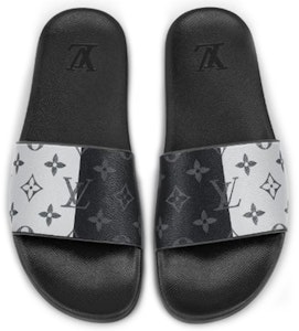 路易威登 Waterfront Monogram帆布拖鞋 黑白 Shop 路易威登 Waterfront Monogram帆布拖鞋 黑白