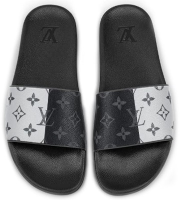 Louis Vuitton Waterfront Slides 'Black White Monogram' 1A419U Shop Louis Vuitton Waterfront Slides 'Black White Monogram' 1A419U