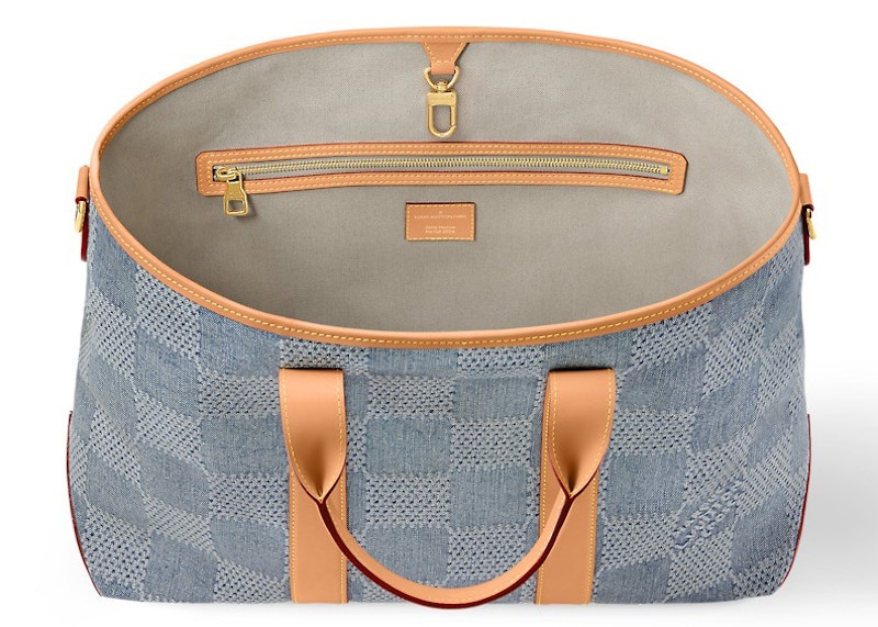 Louis Vuitton Weekend Tote Damier Denim 3D Blue Denim 圖 3