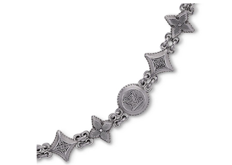 Order Louis Vuitton Cadena Oeste Cinturón y Encanto de Bolso Plata Envejecida