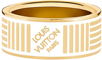 LOUIS VUITTON White Ceramic Unisex Couple Ring M69450 LOUIS VUITTON White Ceramic Unisex Couple Ring M69450