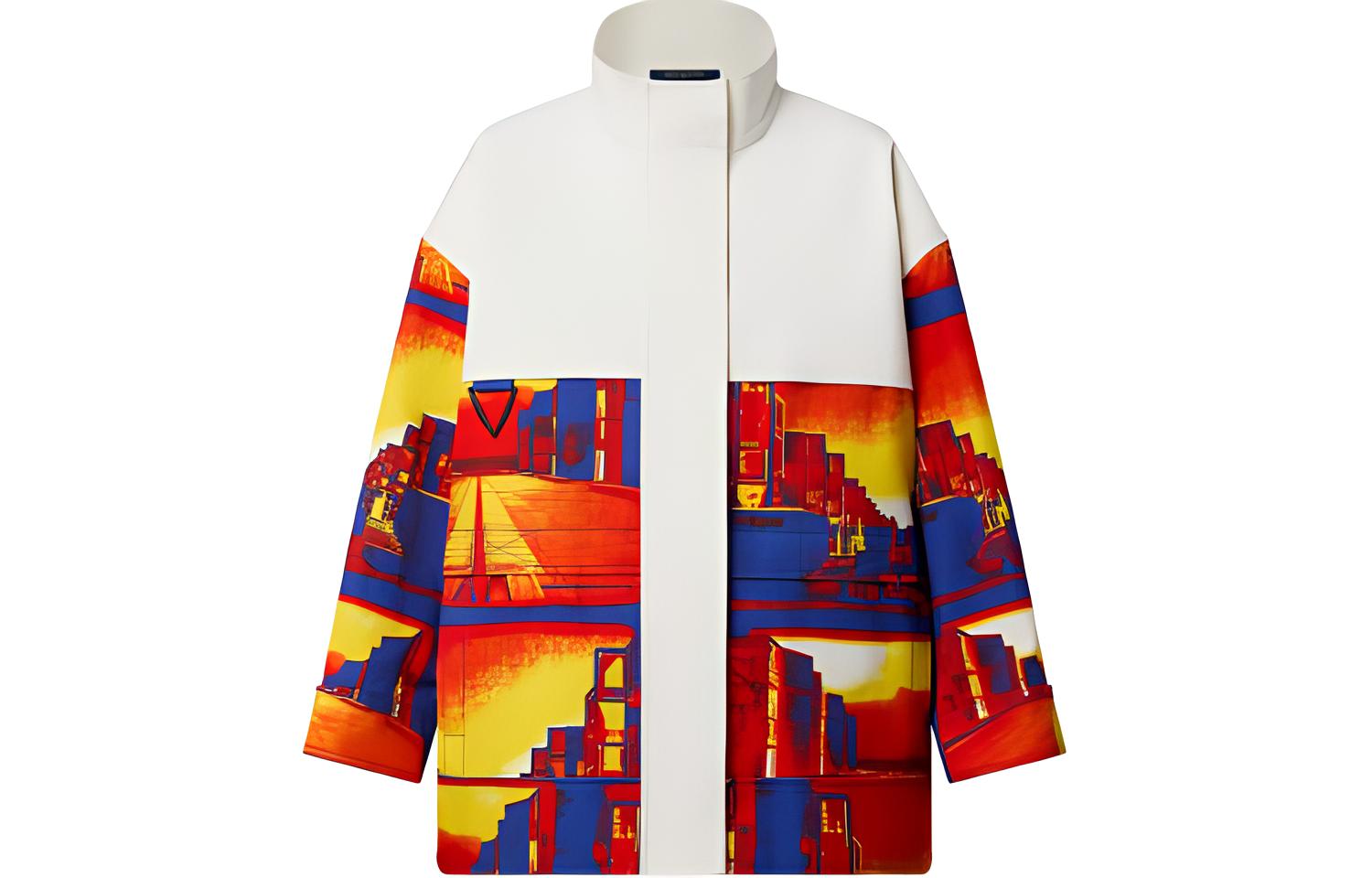 Louis Vuitton White Cotton Slim Fit Zip-Up Long Sleeve Jacket 1AAYHG