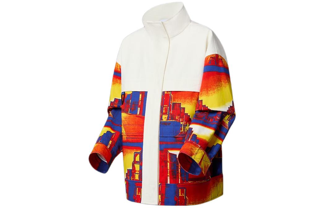 Shop Louis Vuitton Jaket Lengan Panjang Slim Fit Putih dengan Zip 1AAYHG