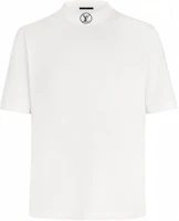 LOUIS VUITTON White Logo Embroidered Turtleneck Tee 1A40R LOUIS VUITTON White Logo Embroidered Turtleneck Tee 1A40R