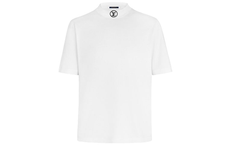 Order LOUIS VUITTON Baju Turtleneck Putih Logo Sulaman 1A40R