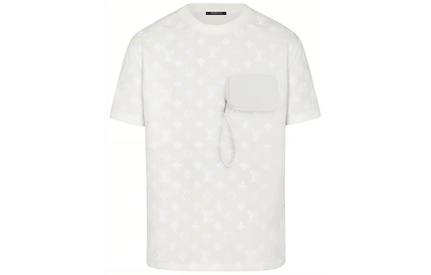 LOUIS VUITTON White Logo Print Short Sleeve T-Shirt 1A7QDK