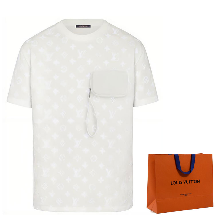 LOUIS VUITTON White Logo Print Short Sleeve T-Shirt 1A7QDK 圖 3