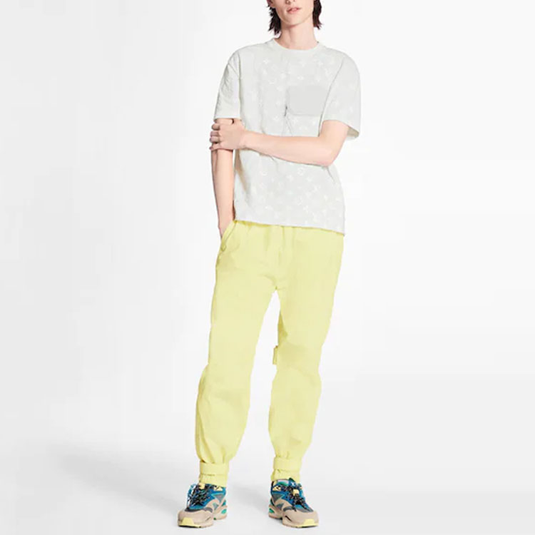 LOUIS VUITTON White Logo Print Short Sleeve T-Shirt 1A7QDK 圖 5