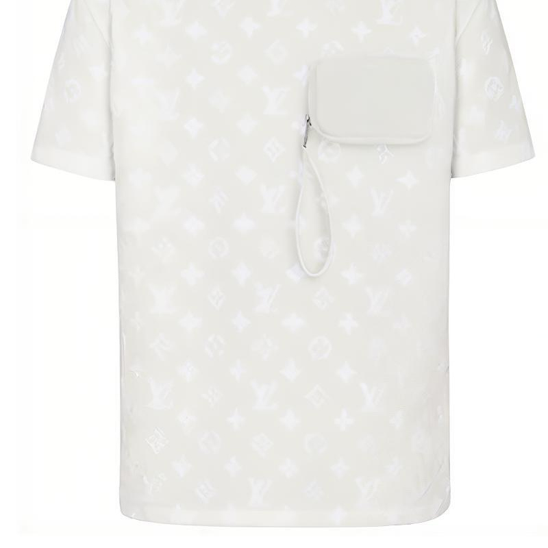 LOUIS VUITTON White Logo Print Short Sleeve T-Shirt 1A7QDK 圖 7