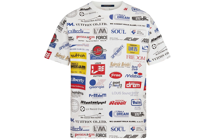 LOUIS VUITTON White Monogram Logo Print Casual T-Shirt 1A5DGJ