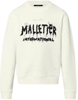 LOUIS VUITTON White Monogram Print Unisex Crewneck Long-Sleeve Sweatshirt 1AFB53 LOUIS VUITTON White Monogram Print Unisex Crewneck Long-Sleeve Sweatshirt 1AFB53