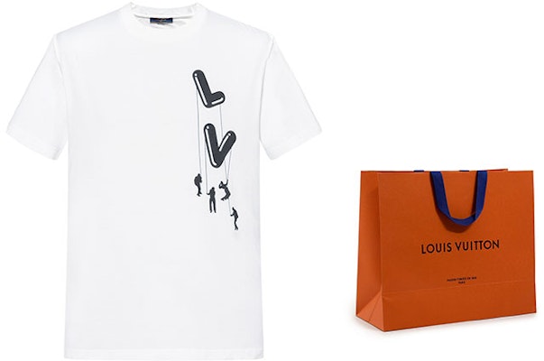 路易威登白色跳傘印花圓領T恤 1A8P8U Sizing 路易威登白色跳傘印花圓領T恤 1A8P8U