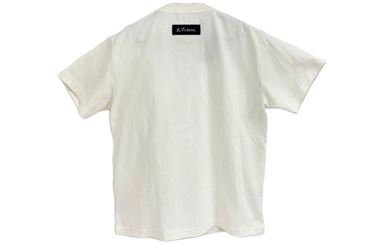 Lookbook 루이비통 화이트 숏슬리브 그래픽 돌 티셔츠 1A8P0O