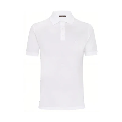 LOUIS VUITTON White Solid Color Loose Fit Button Short Sleeve Polo. 1A1S9K