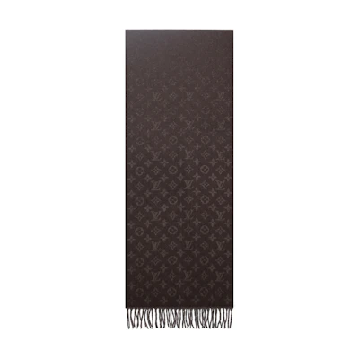 LOUIS VUITTON Wool-cashmere Scarf Hazelnut韩版欧款 M70258