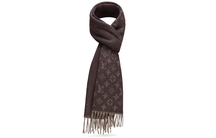 LOUIS VUITTON Wool-cashmere Scarf Hazelnut韩版欧款 M70258 圖 2