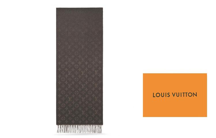 LOUIS VUITTON Wool-cashmere Scarf Hazelnut韩版欧款 M70258 圖 4