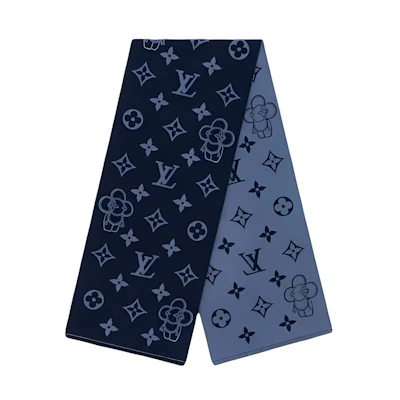 Louis Vuitton Wool Knit Scarf Unisex with Minimalist Logo Print. M77129