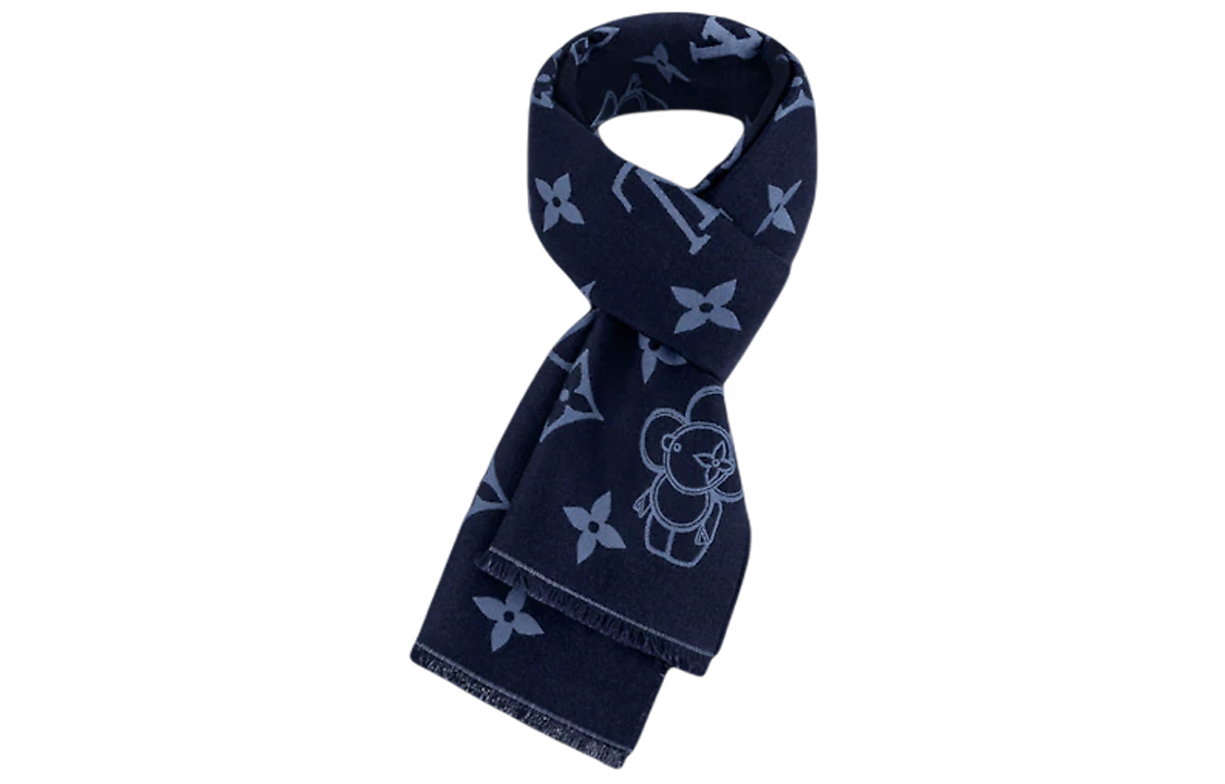 Louis Vuitton Wool Knit Scarf Unisex with Minimalist Logo Print. M77129 圖 3
