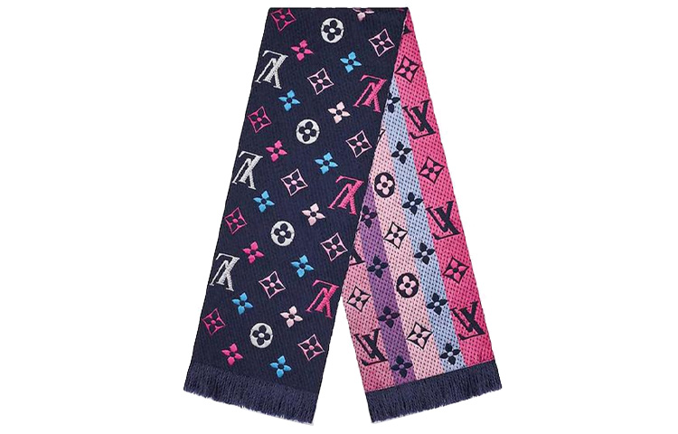 Louis Vuitton Wool Rainbow Knit Scarf Unisex Couple's Style M70899