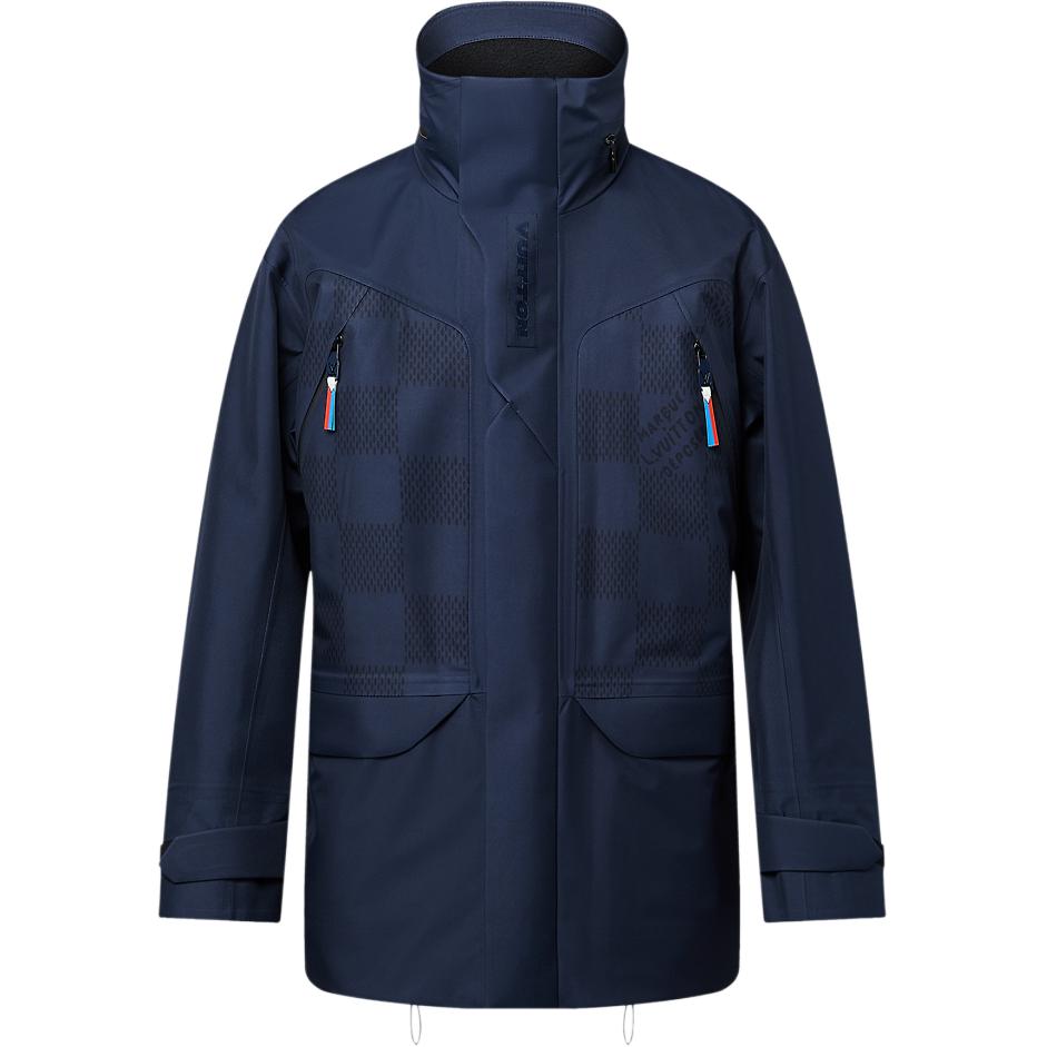 LOUIS VUITTON America's Cup SS24 Checkered High-Neck Parka Navy Blue . 1AFVOY 圖 2