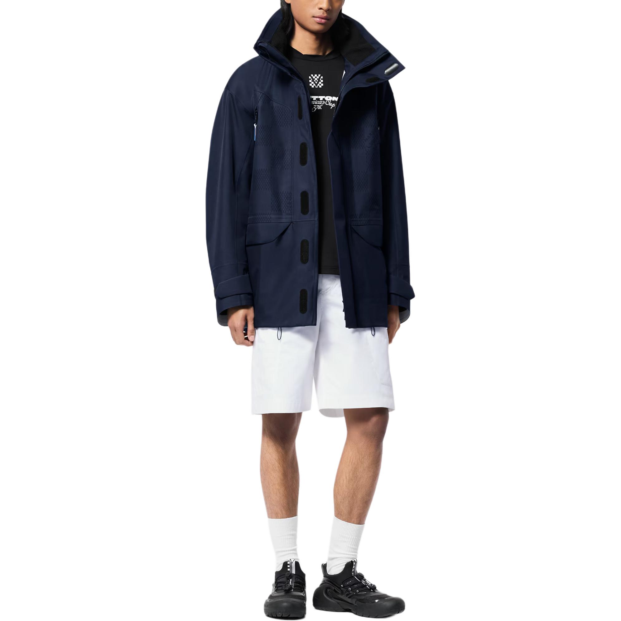 LOUIS VUITTON America's Cup SS24 Checkered High-Neck Parka Navy Blue . 1AFVOY 圖 3