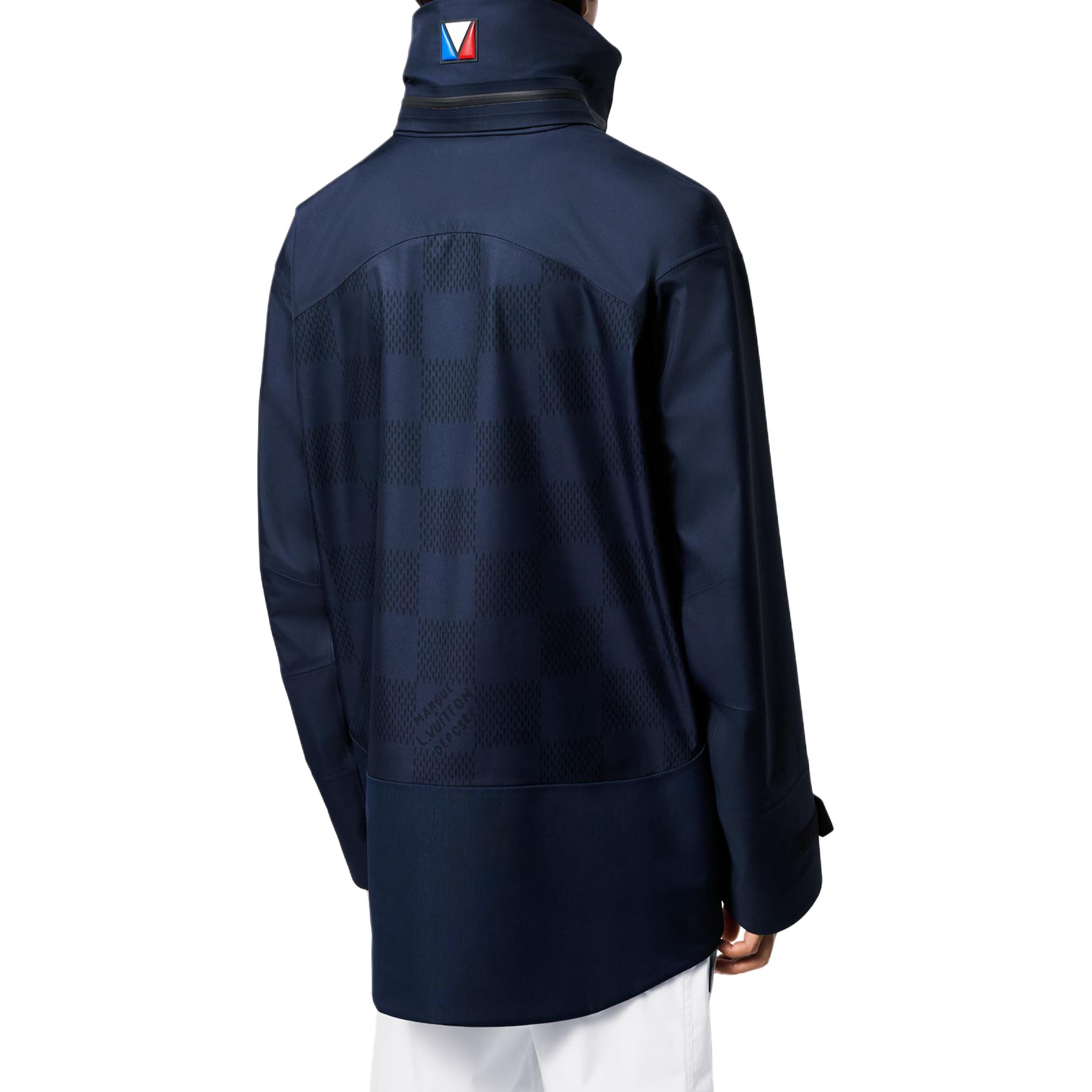 LOUIS VUITTON America's Cup SS24 Checkered High-Neck Parka Navy Blue . 1AFVOY 圖 6