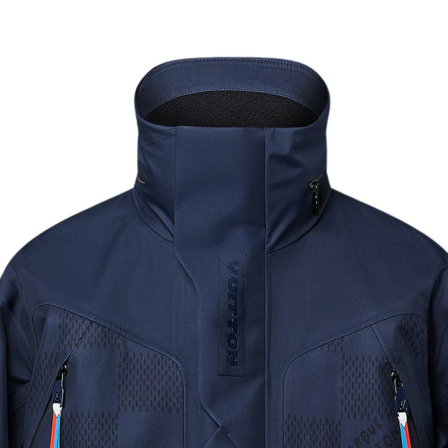 LOUIS VUITTON America's Cup SS24 Checkered High-Neck Parka Navy Blue . 1AFVOY 圖 7