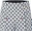 Sizing LOUIS VUITTON x America''s Cup SS24 Celana Pendek Kotak-Kotak Abu-Abu. 1AFVT7