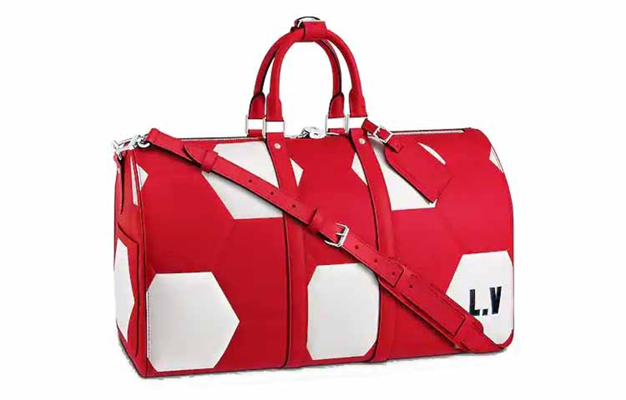 Louis Vuitton x FIFA Keepall 50 Leather Monkey Bag Travel Tote Unisex. M52121