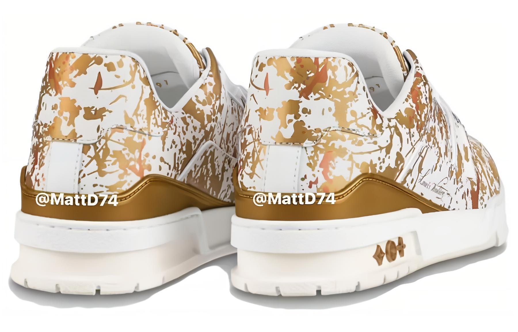 Shop Louis Vuitton x LEE QUIÑONES Trainers 250 'Emas' 1A9V64