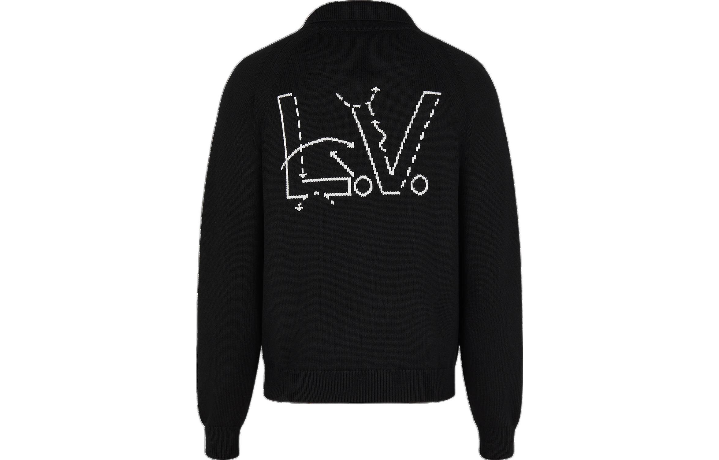 Lookbook Louis Vuitton x NBA Black Logo Knit Cardigan Sweater 1A8H6O